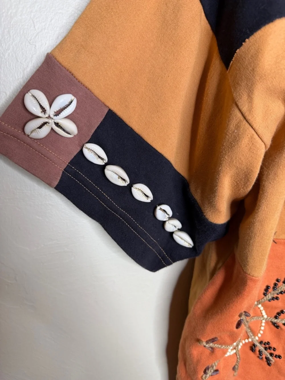 Sandy Starkman Patchwork Embellished Boho Tee - Multicolor - Picture 5 of 7